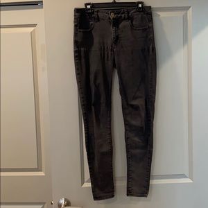 American Eagle Size 8 Long Super Stretch Black